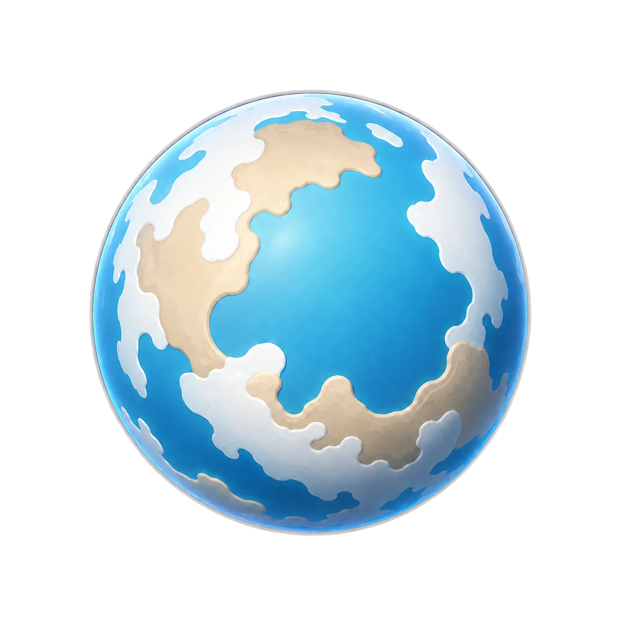 A blue and ivory Tiny Planet